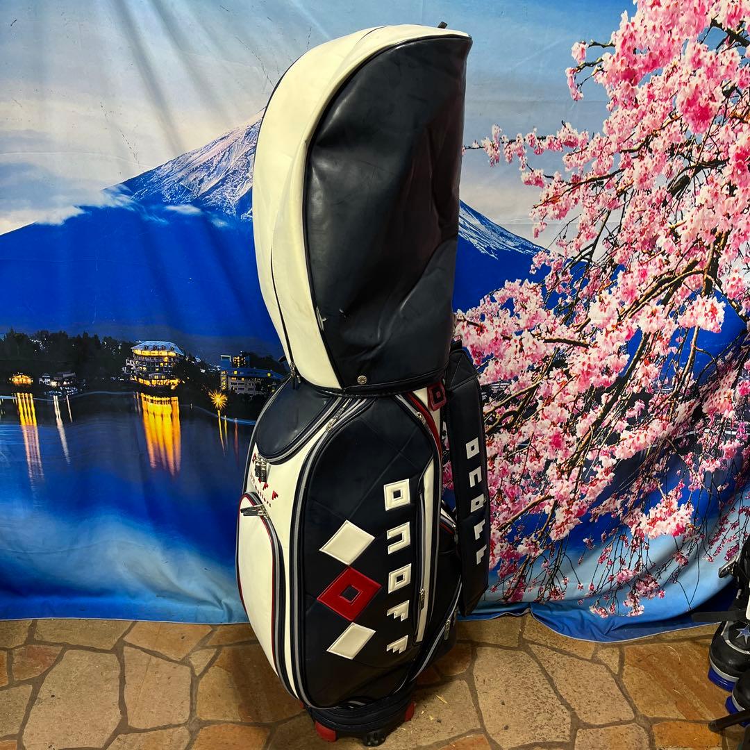 寶BT-1060 onoff ナイロン ネイビーホワイト キャディバッグ