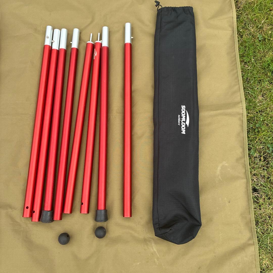 焚き火が出来る‼️ SOOMLOOM TCタープ・ポールセット