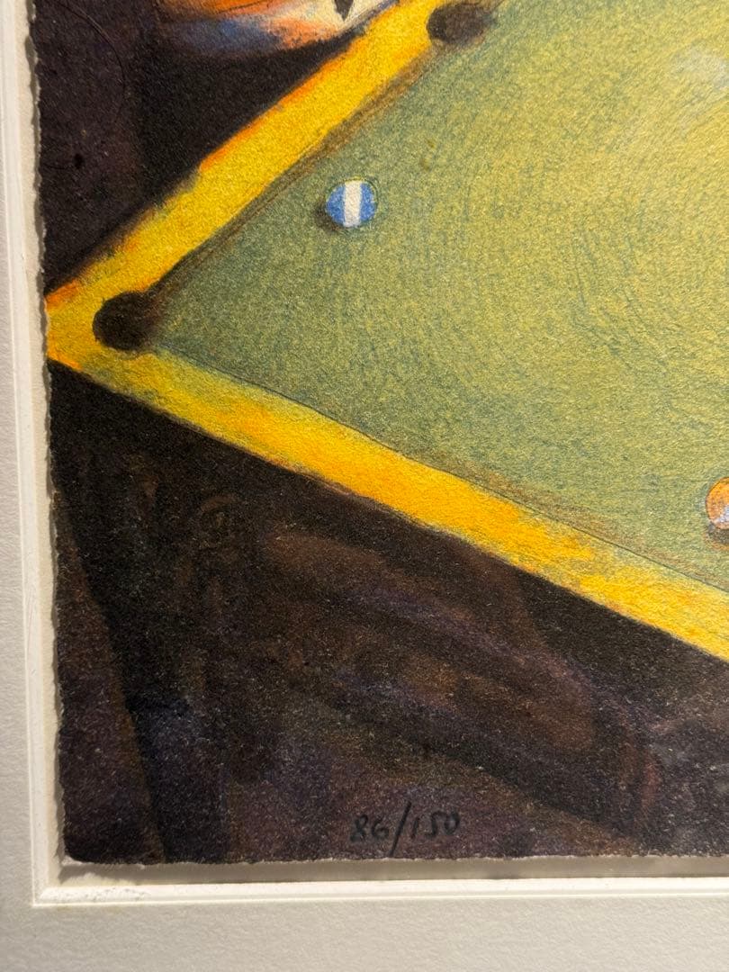 モスカルド【ビリヤード】lithograph150限定直筆サイン