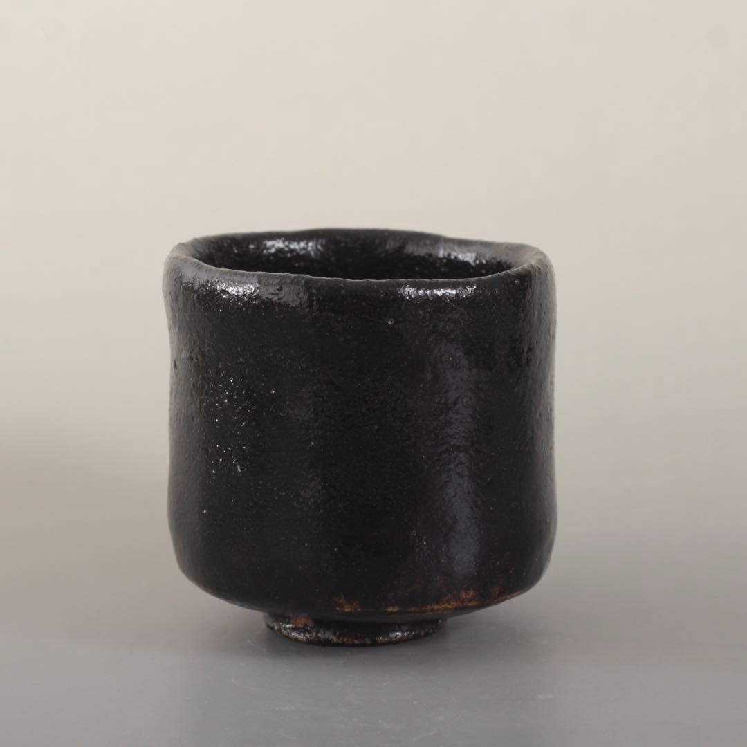 bluesky 黒楽 筒茶碗 茶道具 古道具 アンティーク