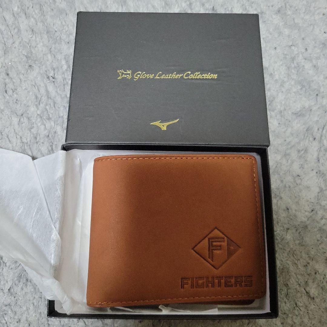 日本ハムファイターズ激レアミズノグラブ革財布コレクション 二つ折り財布
