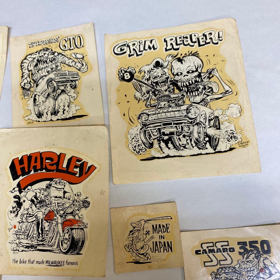 ヴィンテージ自動車・バイクステッカーセット 16枚