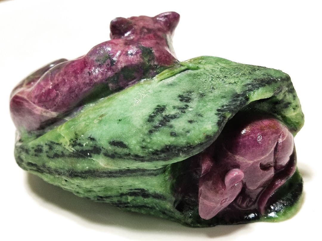 パワーストーン　リアルトム&ジェリー　ルビーゾイサイト　805g　No.85