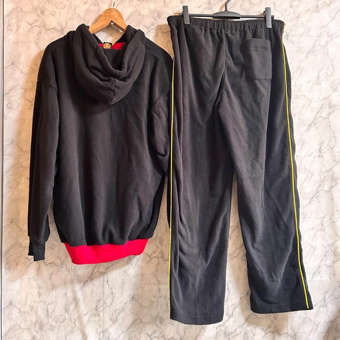 マンチェスター ユナイテッド オフィシャル 上下 セットアップ フリース XL