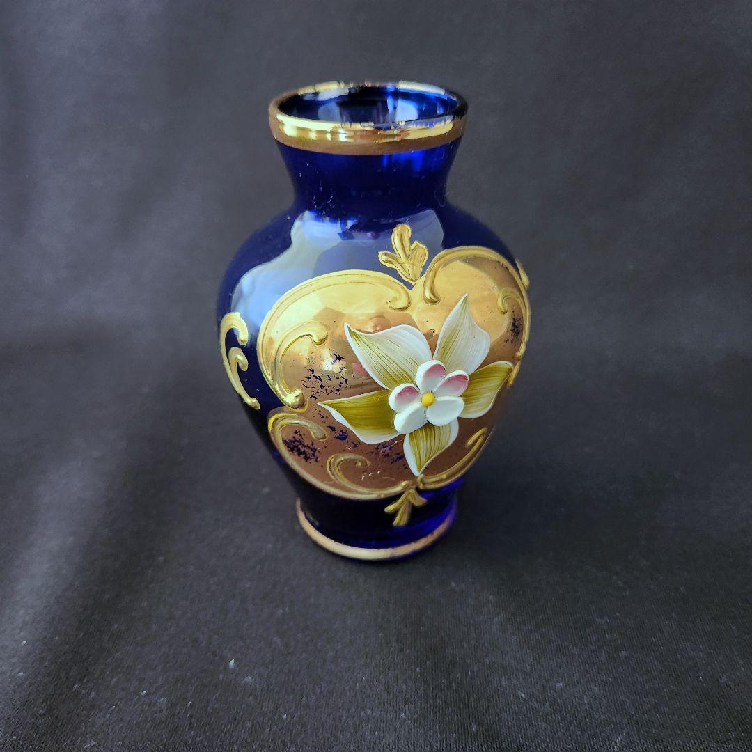 ベネチアアン ガラス 金彩 灰皿 花瓶 ショットグラス 計3点