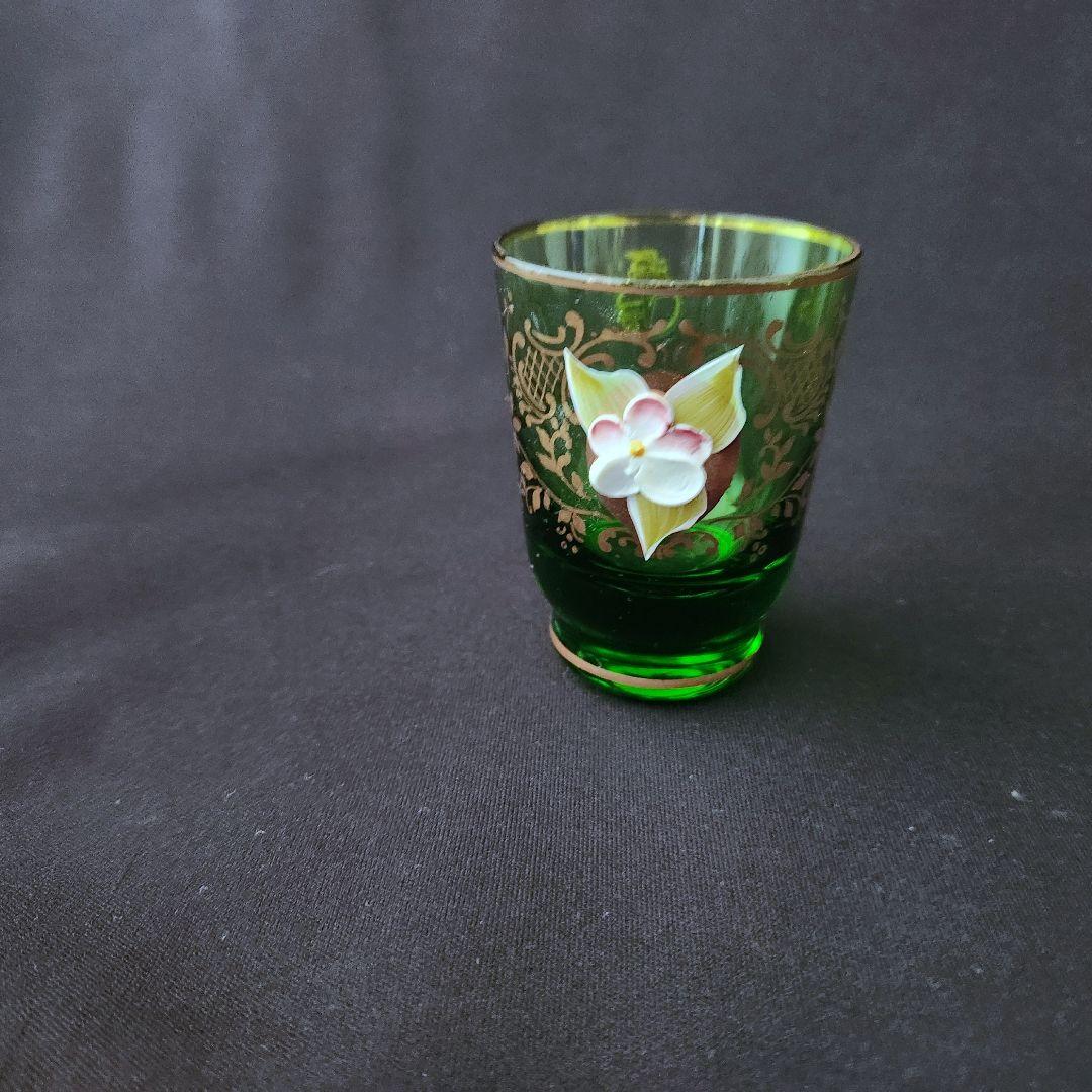 ベネチアアン ガラス 金彩 灰皿 花瓶 ショットグラス 計3点