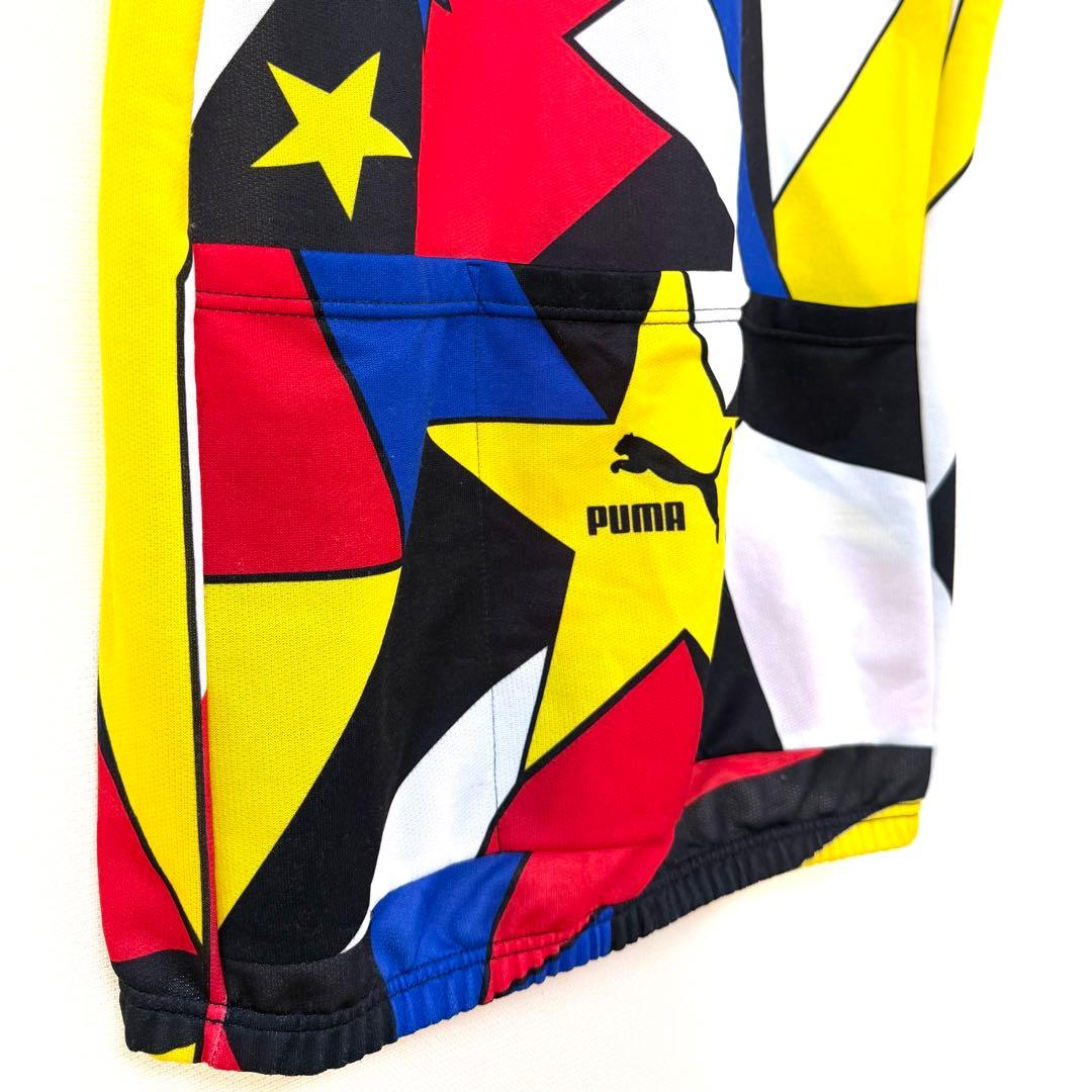 PUMA 80s トライアスロンウェア 半袖 イエロー