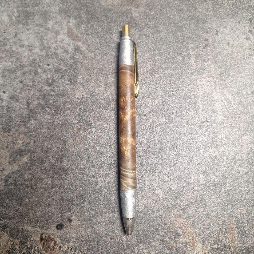 ボナンペン　マーブルウッド　シャーペン　斑紋金具風