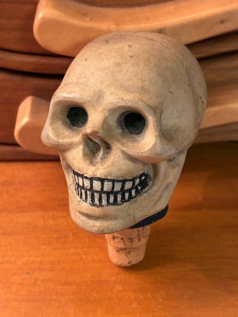 ビンテージ　スカル　髑髏　骸骨　デカンタ　死神　Poison 毒瓶　ホラー