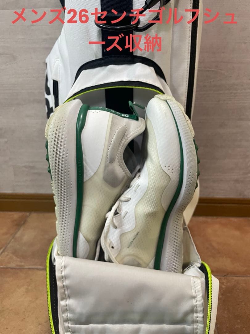 希少ブラック＆ホワイト 軽量 スタンド ゴルフバッグ