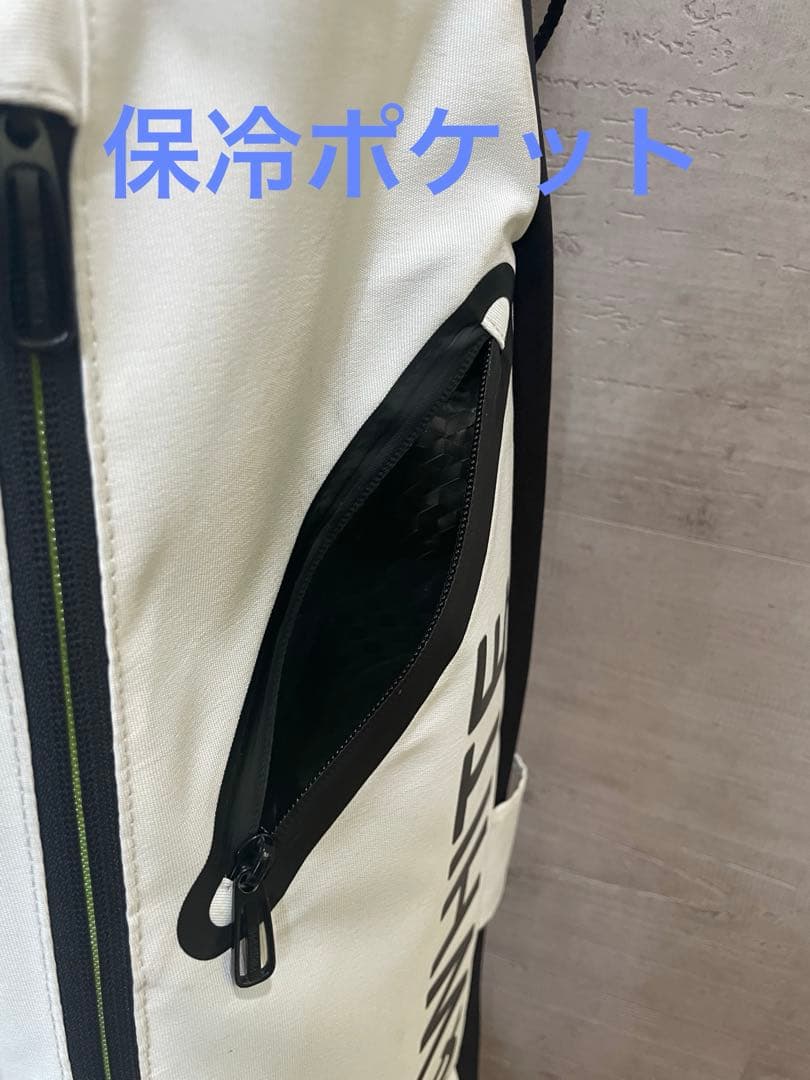 希少ブラック＆ホワイト 軽量 スタンド ゴルフバッグ