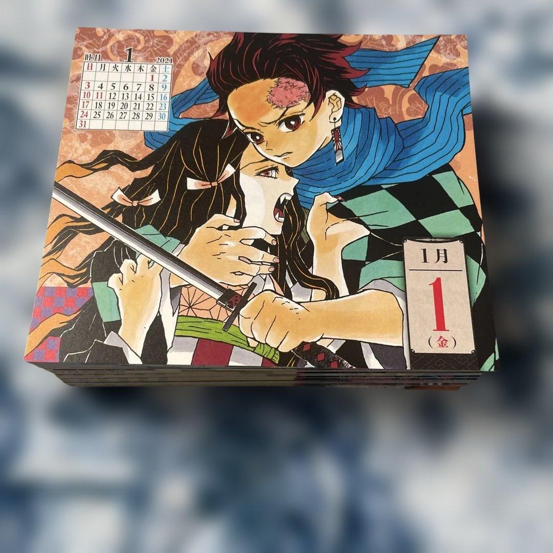 鬼滅の刃　コミックカレンダー 2021 特製缶入り　　　　日めくりカレンダー