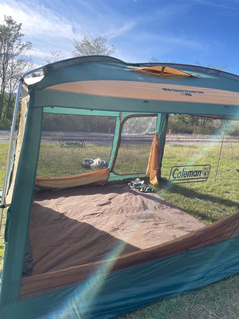 希少Coleman ワイドスクエアスクリーンタープ