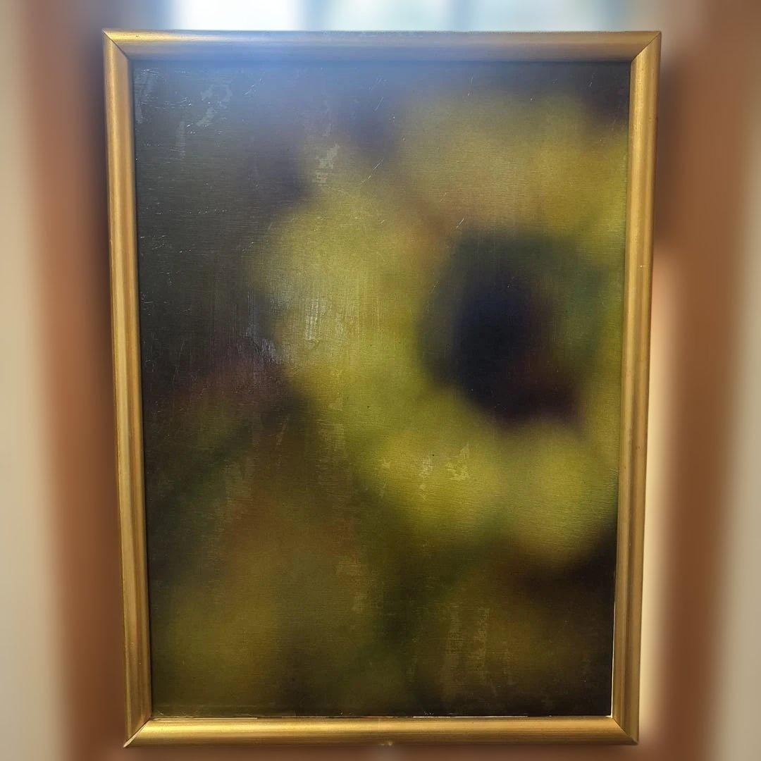 期間限定★値下げ★抽象的な花の絵画 ゴールドフレーム　水彩画