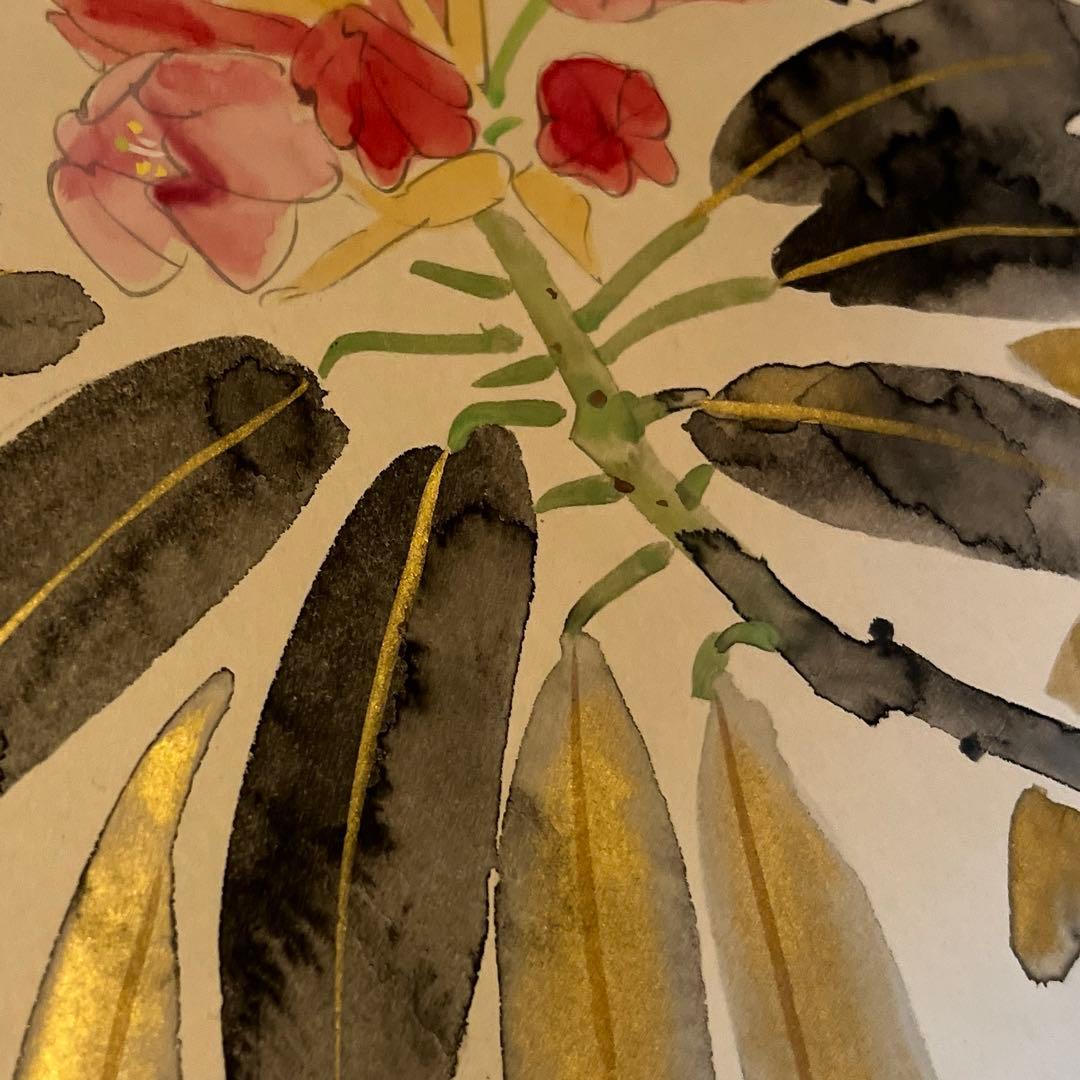 シャクナゲ　掛軸