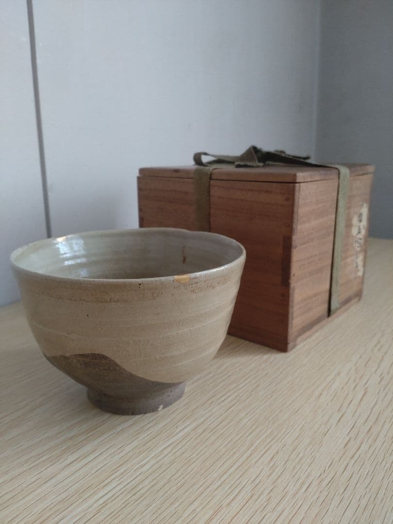 【江戸時代　蔵出し】対州　堅手　大井戸茶碗　唐津　李朝　割高台　青井戸　真熊川