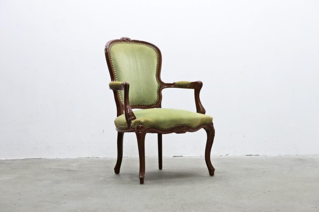 クラシカル ロココ 猫脚 アームチェア ダイニングチェア アンティーク 2