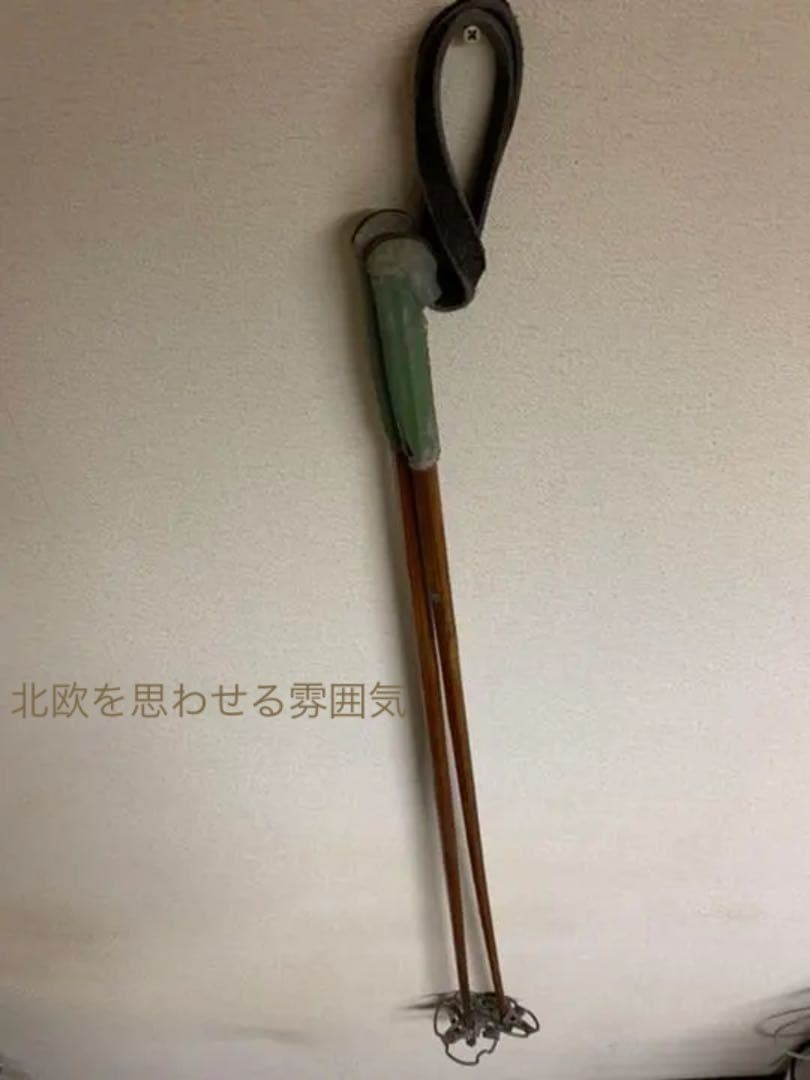 アンティーク木製スキーストック