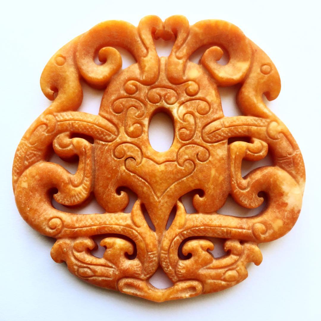 古玉石 高古玉 天然石 彫刻 龍紋