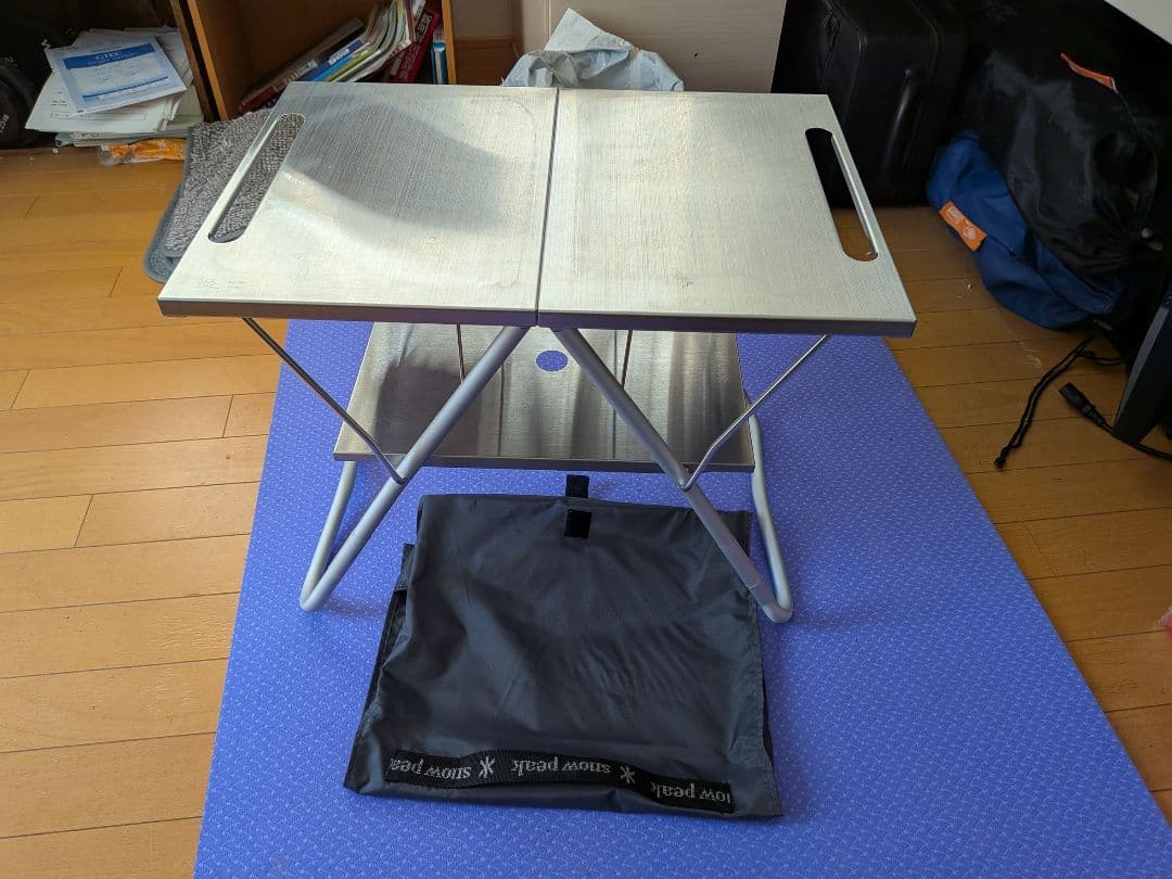 【使用頻度少】スノーピーク 焚火MYテーブル ステンレス トレー付