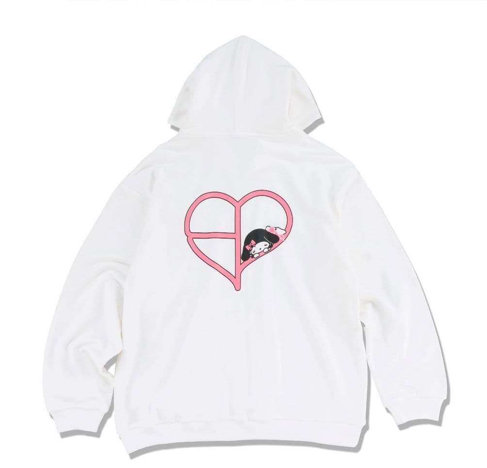 【Lサイズ】black pink マイメロ　M ブラック　コラボパーカーホワイト