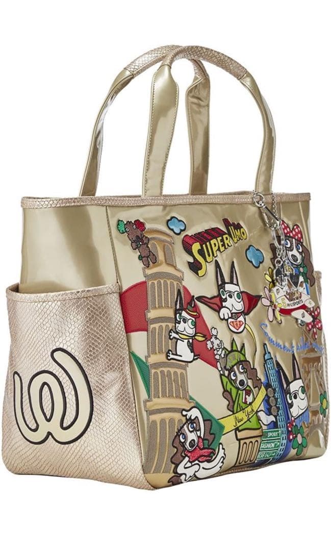 M.U SPORTS キャラクター-5thボストントートバッグ ゴールド