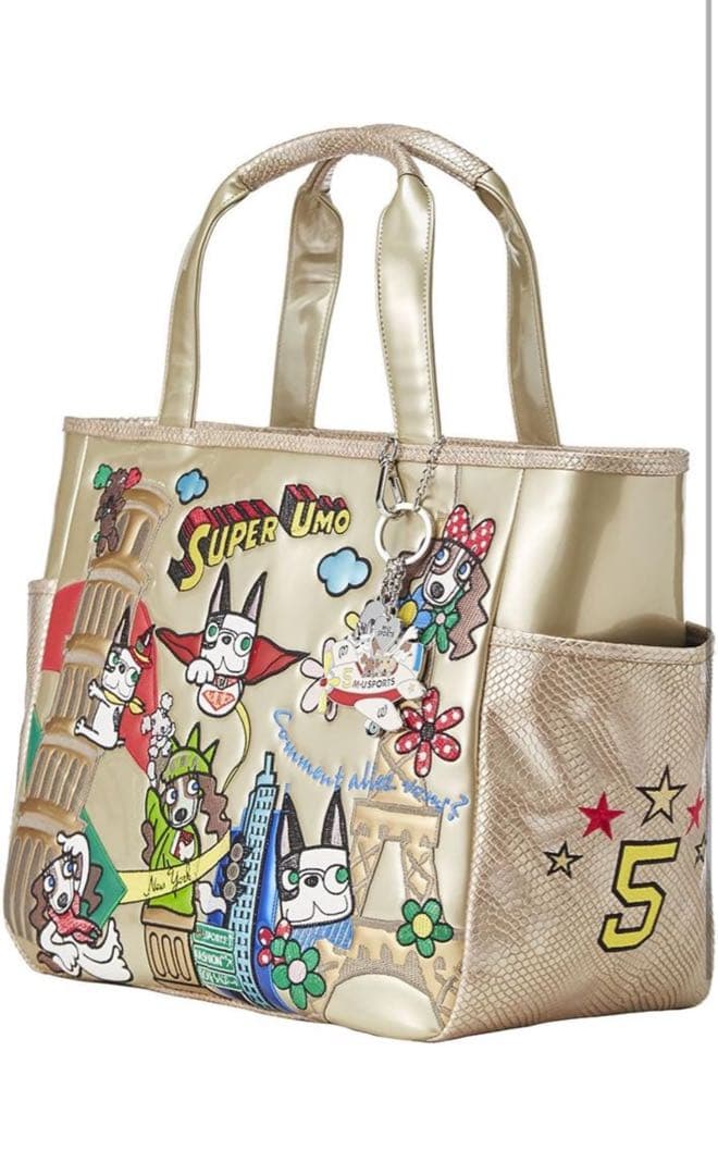 M.U SPORTS キャラクター-5thボストントートバッグ ゴールド