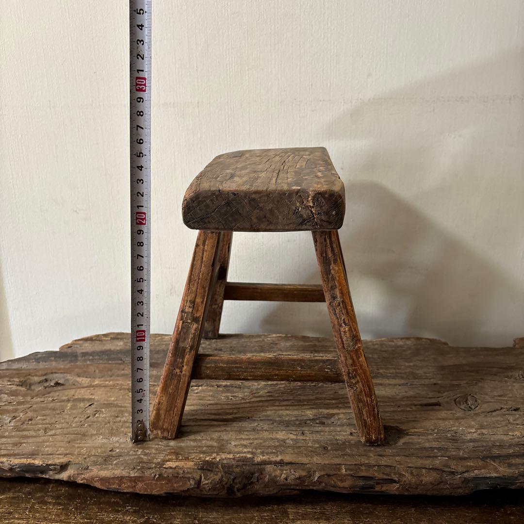 朝鮮　李朝　中国　その2 木製小さな踏み台　肘掛　花台　スツール　古民具　骨董