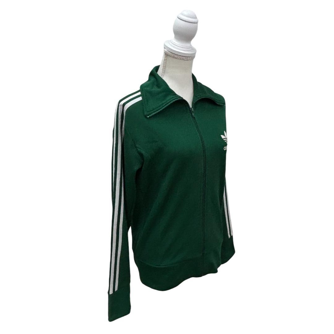 adidas アディダス トラックジャケット緑 長袖 ジャージ M