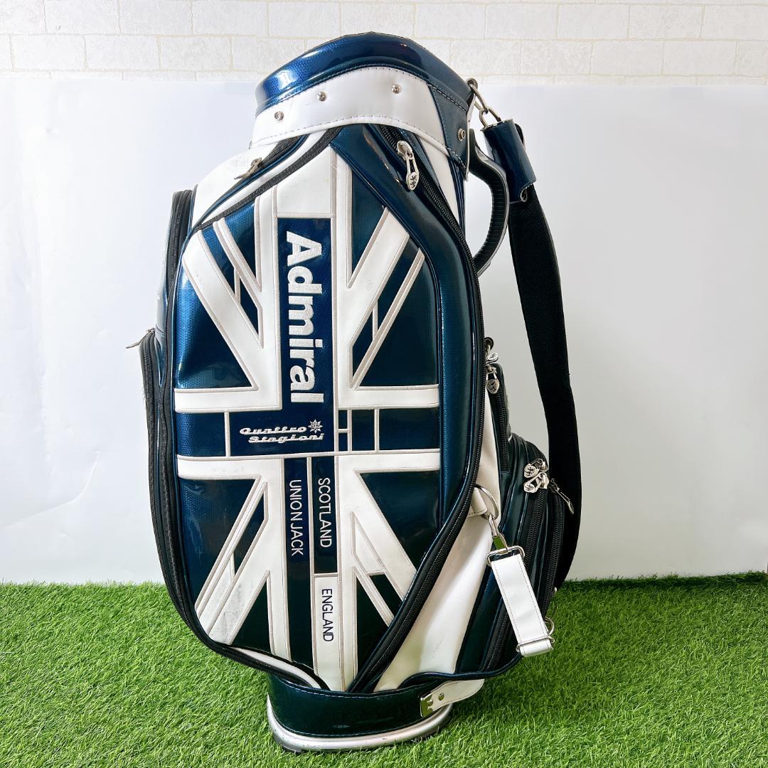 Admiral アドミラル ゴルフ キャディバッグ 5分割 カート型 エナメル