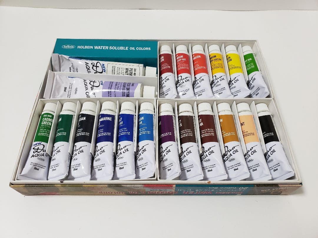 ホルベイン アクアオイルカラー デュオ 20色セット他