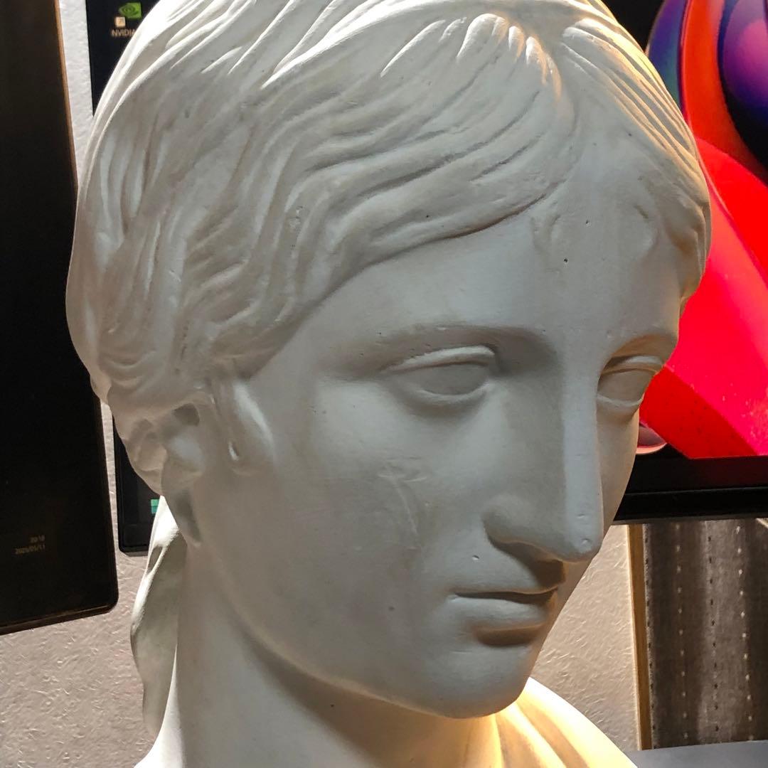 石膏像 ギリシャの少女胸像 デッサン オブジェ レンダリング資料