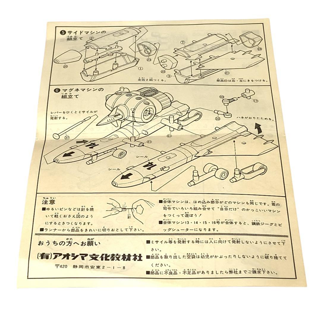 希少　未使用　アオシマ　鋼鉄ジーク　合体マシン14号　マグネマシン