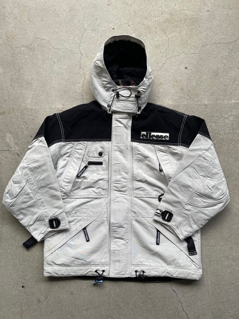 90s ellesse スキーウェア ホワイト/ブラック