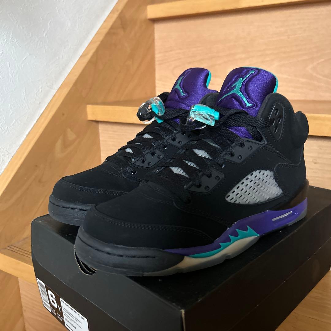 シューズ(女性用) NIKE AIR JORDAN 5 RETRO BLACK GRAPE