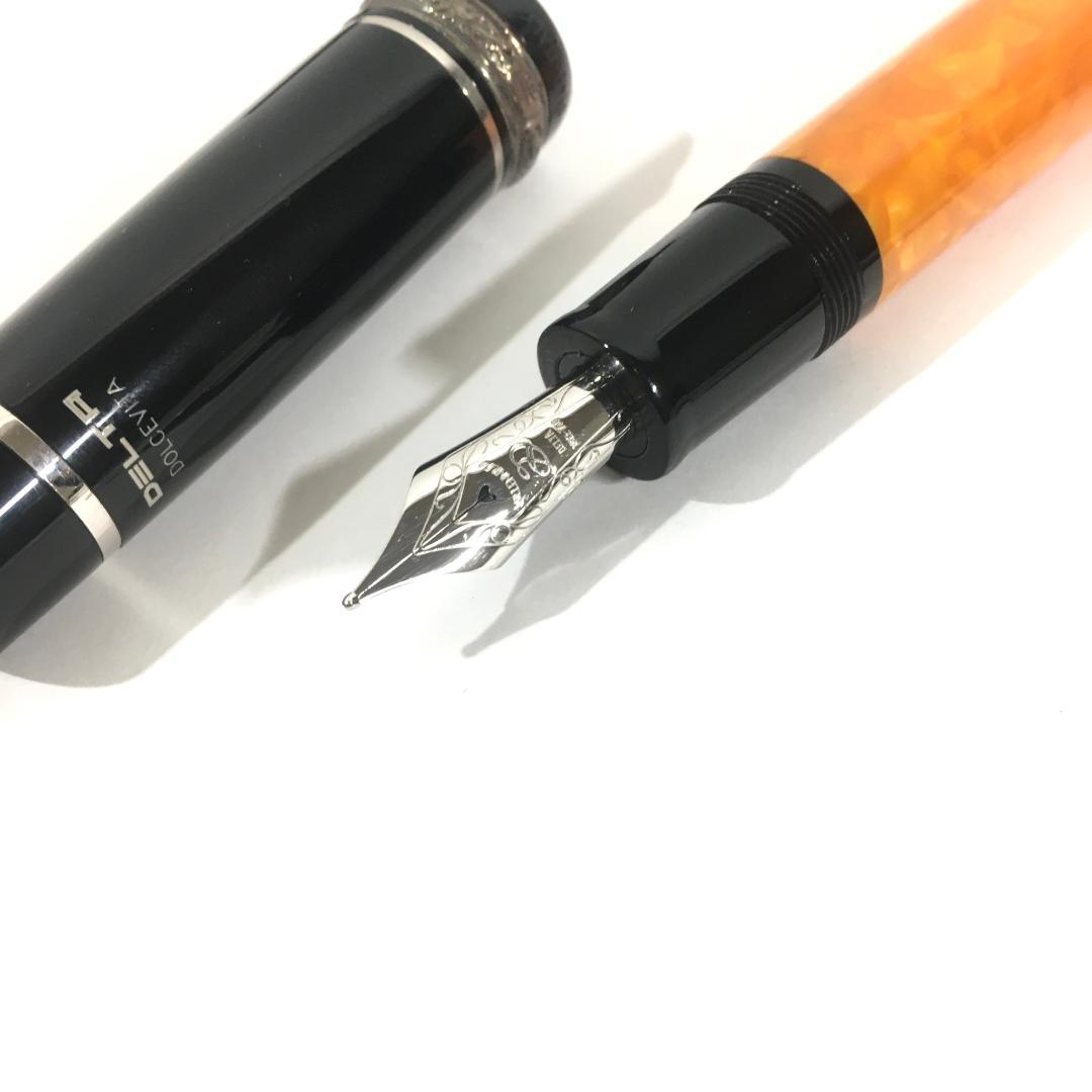 ○未使用品！ デルタ ドルチェビータ ミレニアム ミディアム M 万年筆 18金