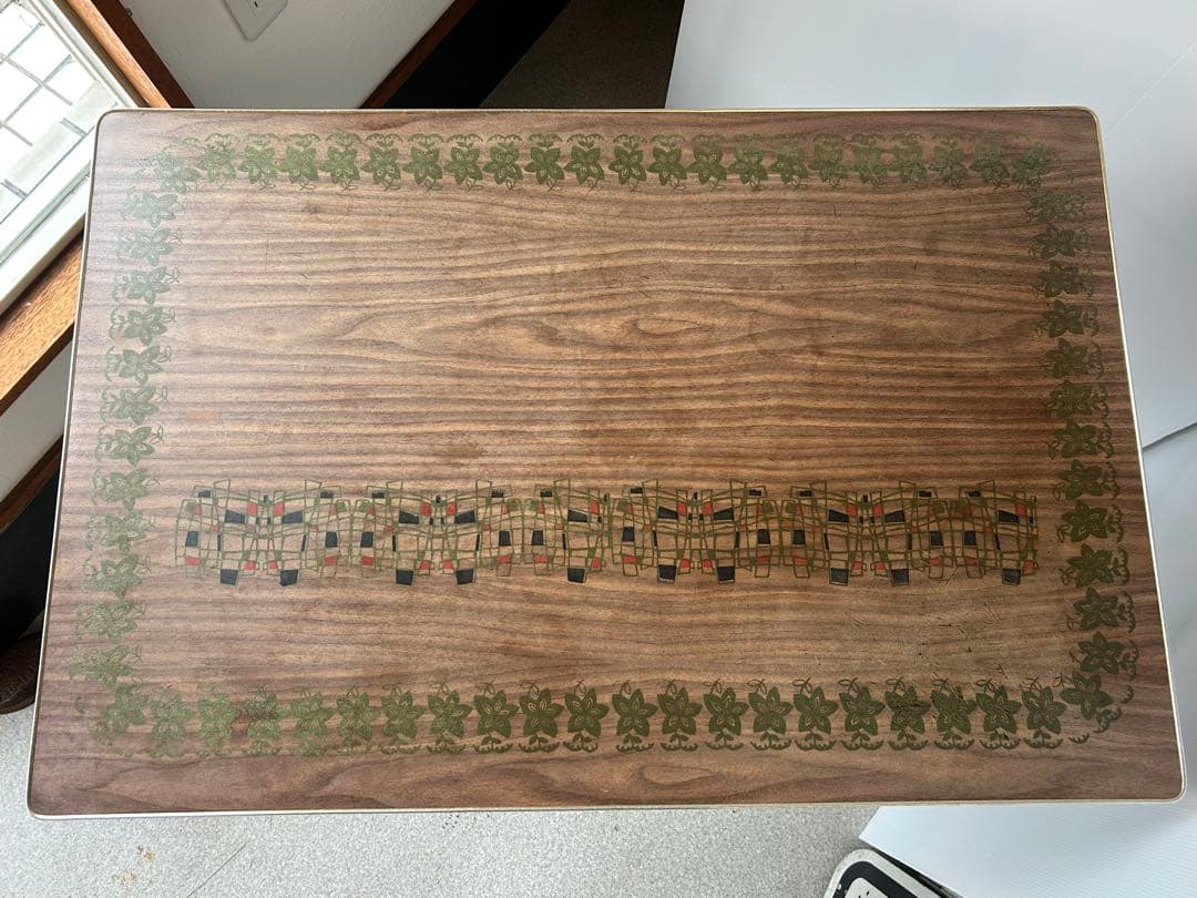 ヴィンテージ　昭和レトロ　鉄脚テーブル　作業台　ダイニング　机ミッドセンチュリー