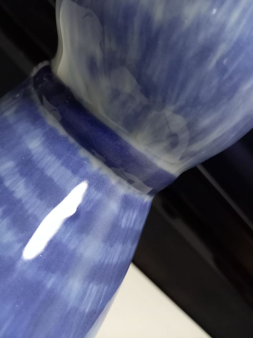 イタリア製　ビンテージ　陶器　手彩色　蝶ネクタイ　座り猫　オブジェ