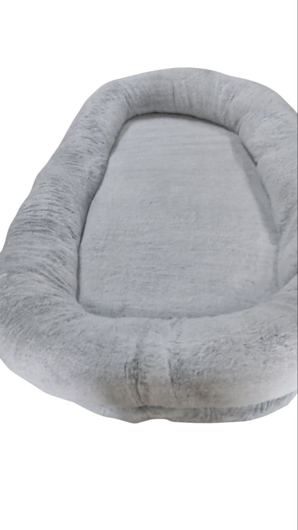 犬人兼用　オーバル型　ベッド グレー