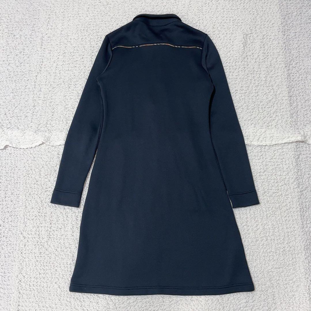 バーバリー ゴルフ ノバチェック ポロワンピース ゴルフウェア ネイビー M 紺