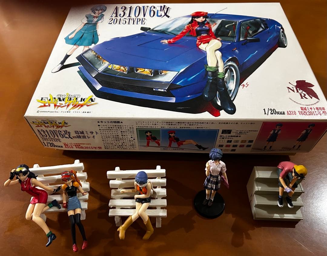 A310V6改 葛城ミサト専用車1/20と関連フィギュア5体セット