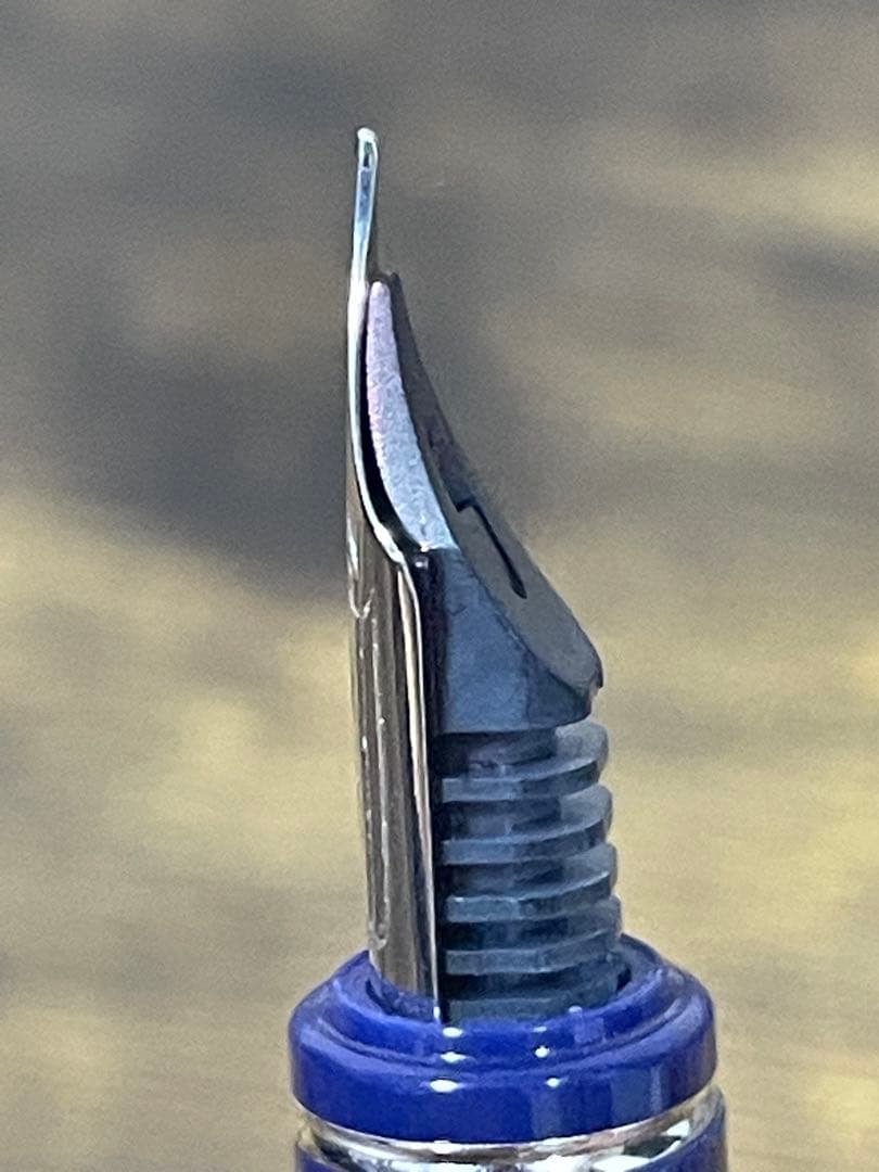 新品　ロジウムストライプ×マーブル　マリンブルー　グランセ　パイロット　万年筆