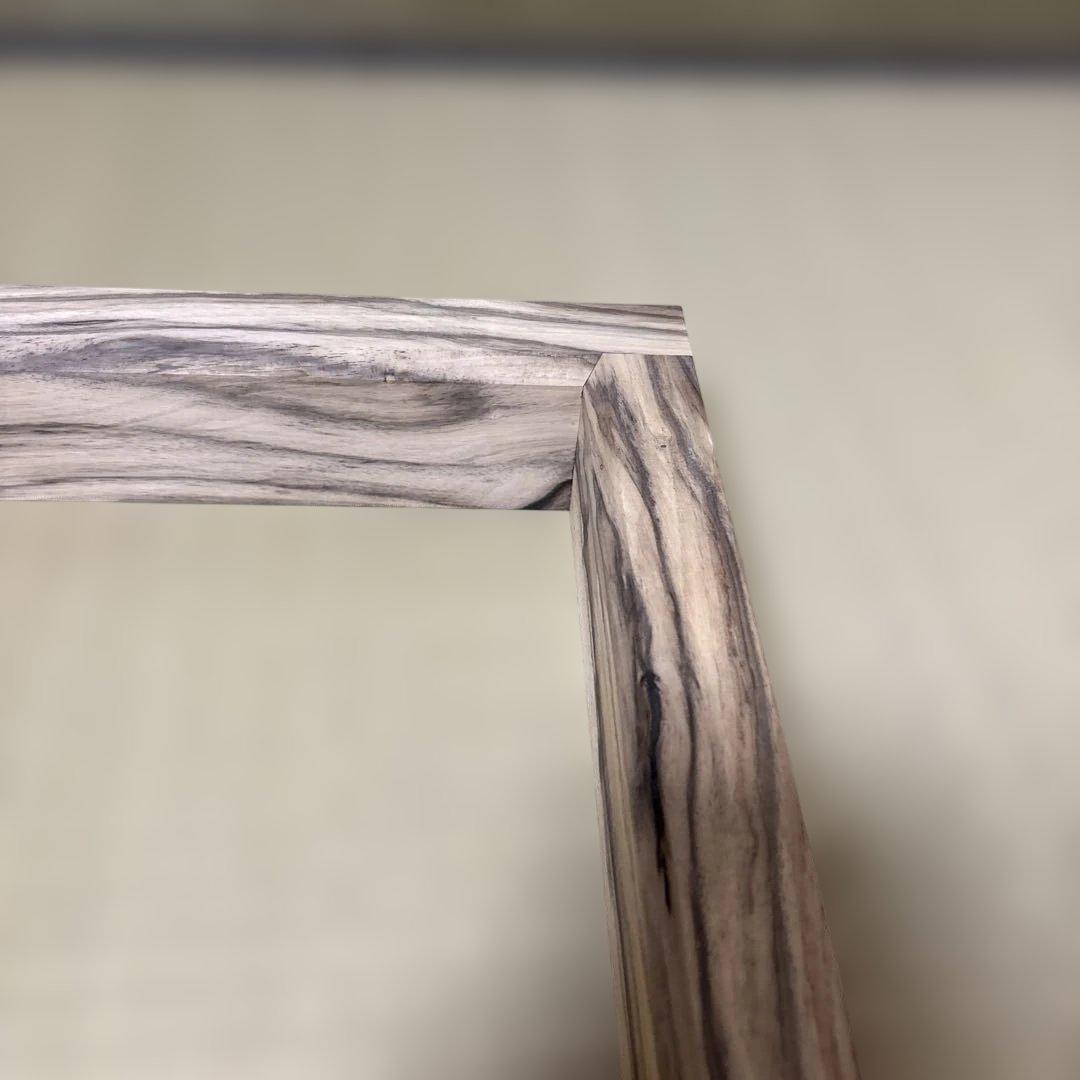 【茶道具】雄斎造　黒柿炉縁（共箱）★送料込★