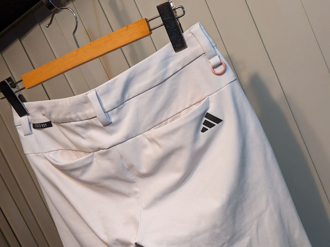 アディダス　切替　異素材　キルティング　中綿　ロングパンツ　ゴルフ　ストレッチ