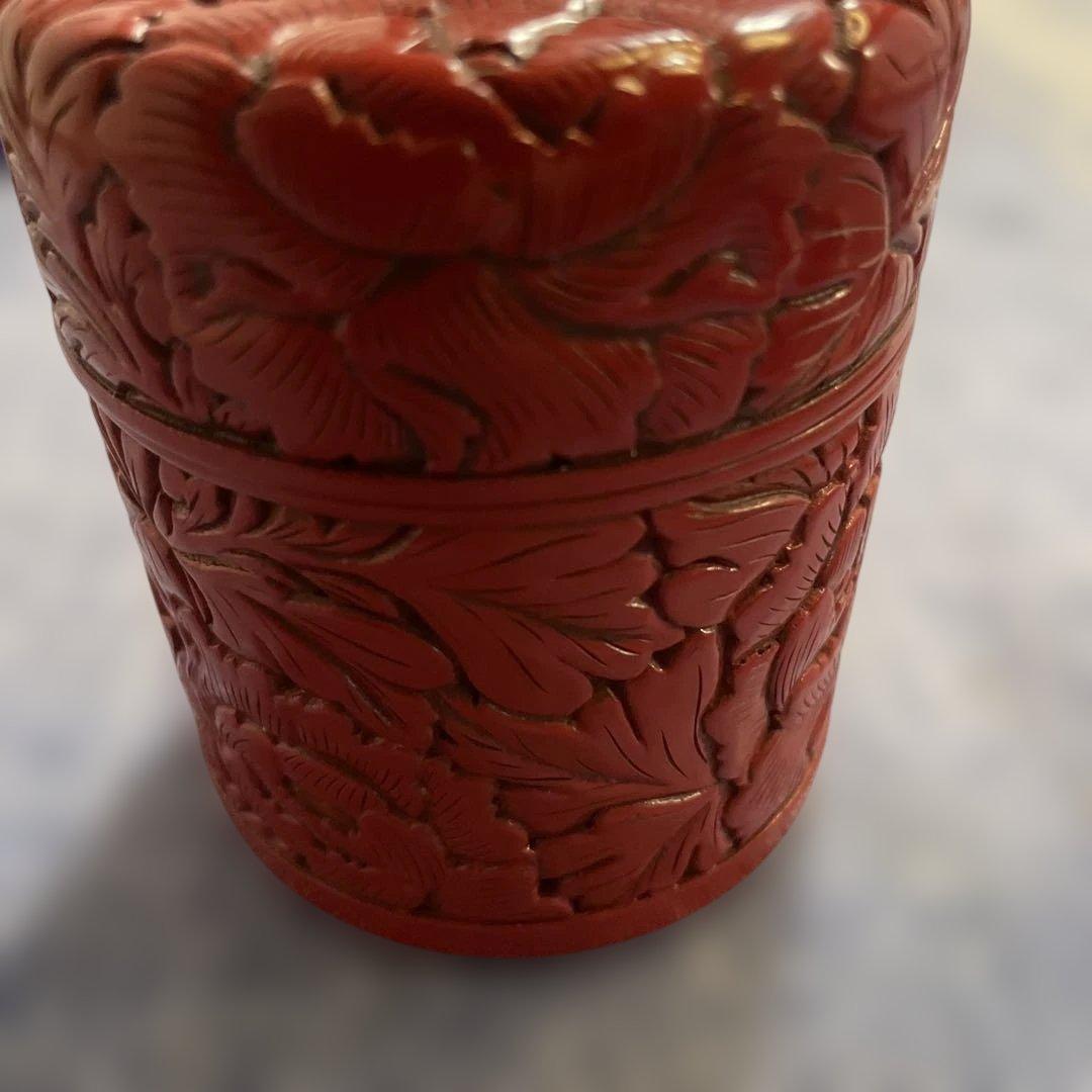 村上木彫堆珠　茶筒