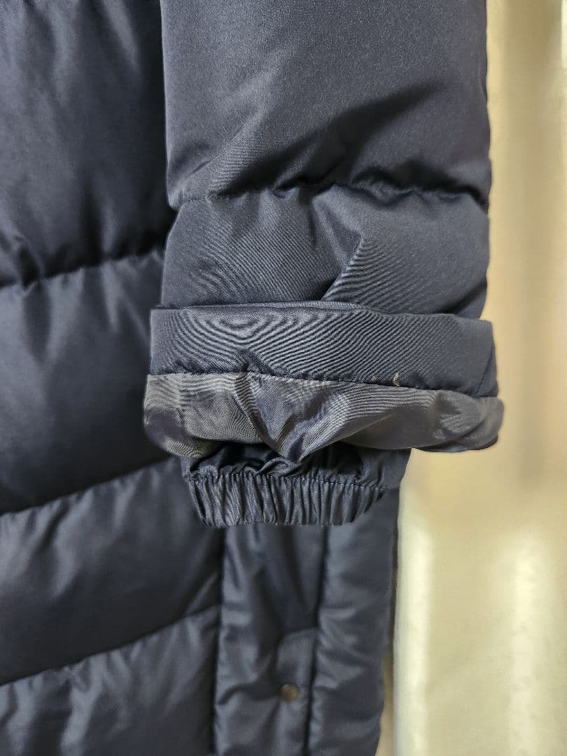 MIZUNOミズノフード付きロングコート ネイビー紺XL　ダウンベンチコート