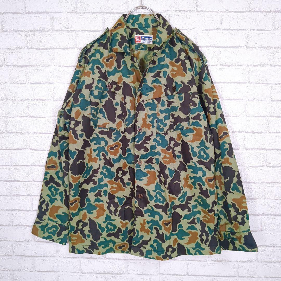 迷彩　カモフラ　セットアップ　上下　ミリタリー　戦闘服　軍服　シャツ　パンツ