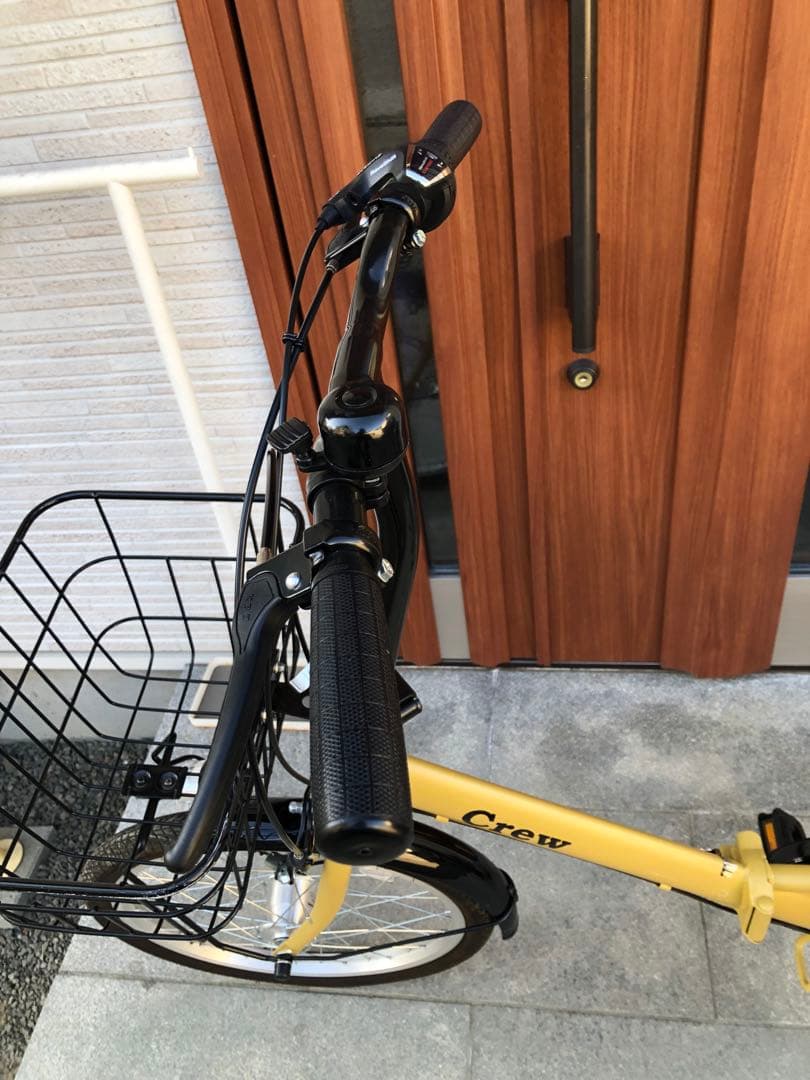Crew 折り畳み自転車　ギア　ライト　鍵　前バスケット付き　20インチ