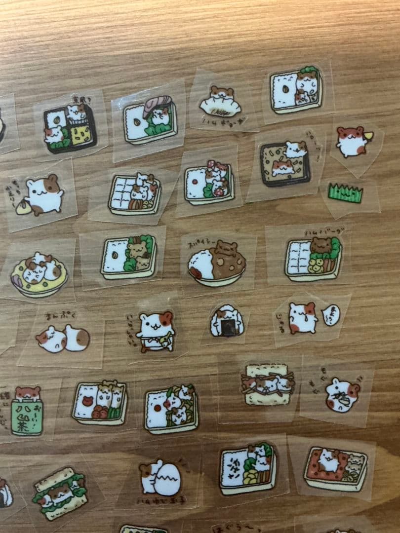 平成レトロ　シール　ハッムハム弁当　ハムスター　フレークシール　ハムちゃん