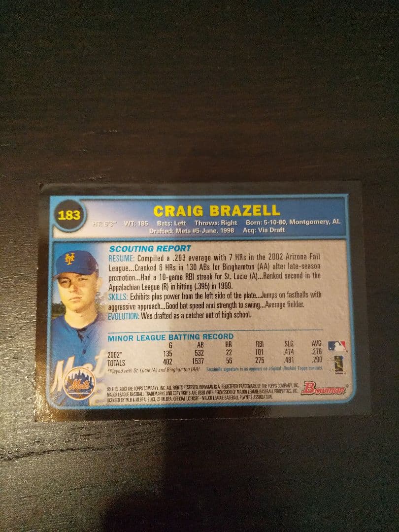 超激レア！阪神ファン必見！メジャーリーグカード　元西武、阪神クレイグ・ブラゼル